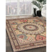 Machine Washable Traditional Chestnut Brown Rug in a Family Room, wshtr51