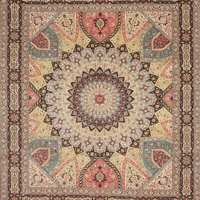 Machine Washable Traditional Chestnut Brown Rug, wshtr51