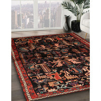 Traditional Reddish Brown Animal Rug, tr521