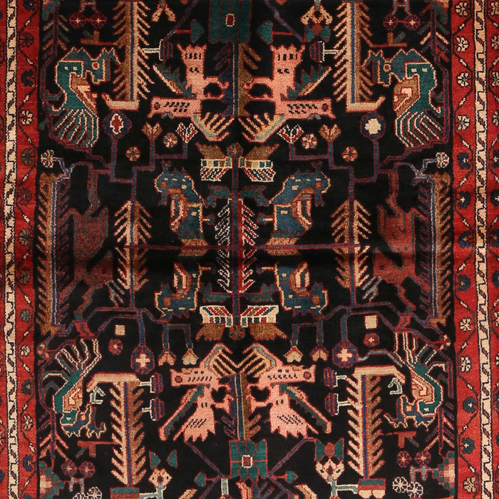 Traditional Reddish Brown Animal Rug, tr521
