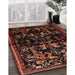 Traditional Reddish Brown Animal Rug in Family Room, tr521