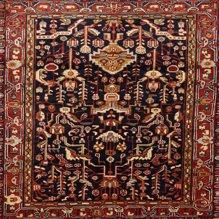 Square Traditional Deep Red Persian Rug, tr522