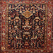 Square Traditional Deep Red Persian Rug, tr522