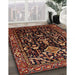 Traditional Deep Red Persian Rug in Family Room, tr522