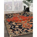 Machine Washable Traditional Vermilion Red Rug in a Family Room, wshtr523