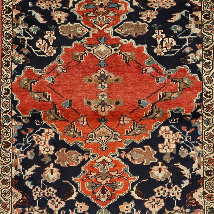 Machine Washable Traditional Vermilion Red Rug, wshtr523