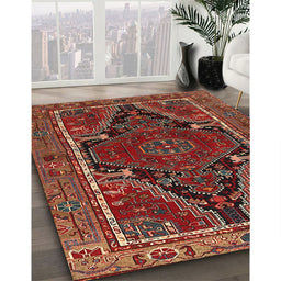 Traditional Red Persian Rug in Family Room, tr524