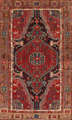 Machine Washable Traditional Tomato Red Rug, wshtr524