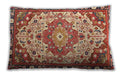 Traditional Classic Rectangular Red Lumbar Throw Pillow, 13 inch by 19 inch, lbtr525