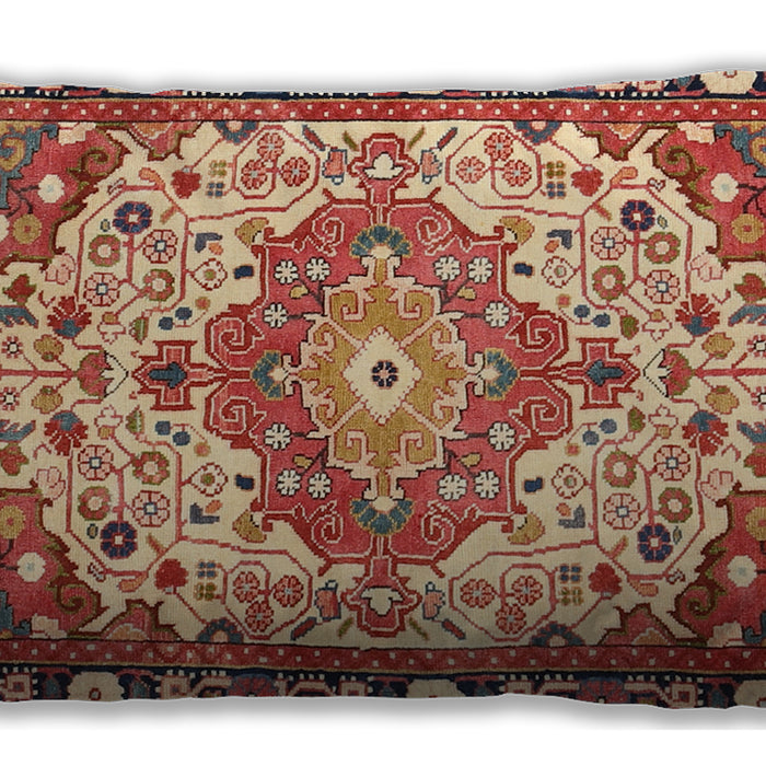 Traditional Classic Rectangular Red Lumbar Throw Pillow, 13 inch by 19 inch, lbtr525