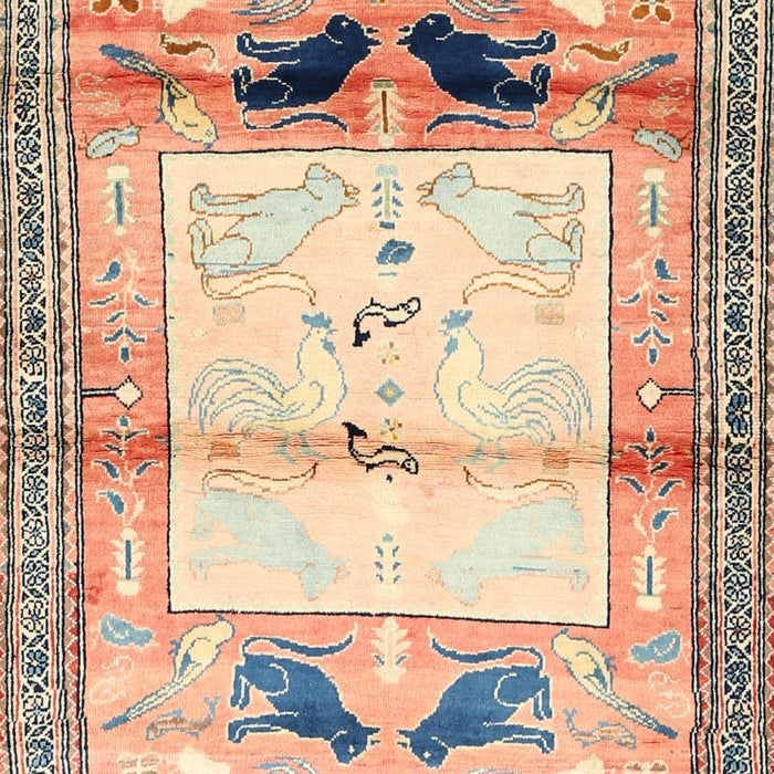 Traditional Brown Animal Rug, tr526