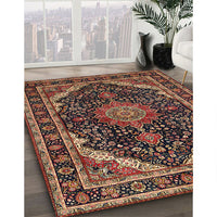 Traditional Orange Brown Medallion Rug, tr527