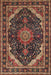 Machine Washable Traditional Orange Brown Rug, wshtr527