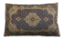 Traditional Classic Rectangular Brown Green Lumbar Throw Pillow, 13 inch by 19 inch, lbtr528