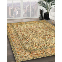 Traditional Chrome Gold Yellow Persian Rug, tr529