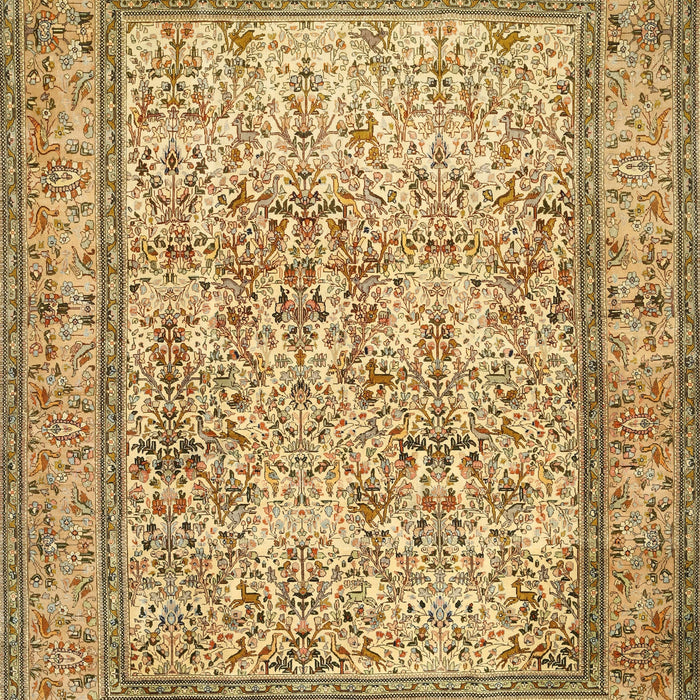 Traditional Chrome Gold Yellow Persian Rug, tr529