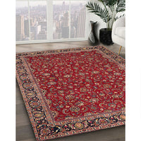 Traditional Orange Salmon Pink Persian Rug, tr531