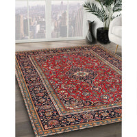 Traditional Saffron Red Persian Rug, tr532