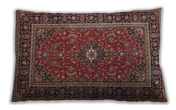 Traditional Classic Rectangular Saffron Red Lumbar Throw Pillow, 13 inch by 19 inch, lbtr532