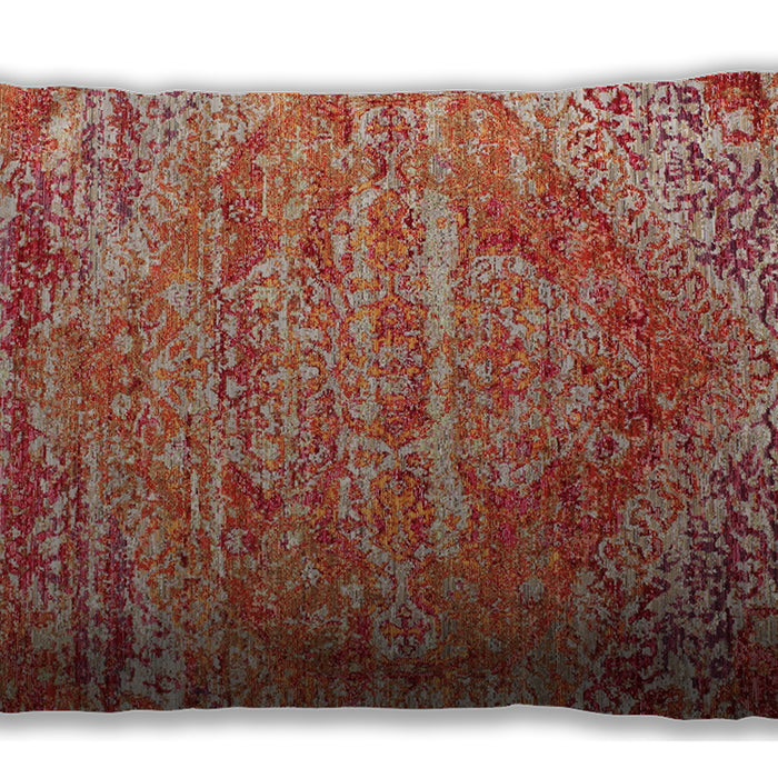 Traditional Classic Rectangular Red Lumbar Throw Pillow, 13 inch by 19 inch, lbtr537