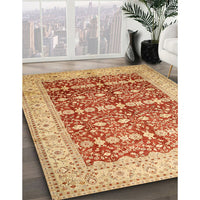 Traditional Orange Red Oriental Rug, tr539