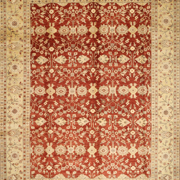 Traditional Orange Red Oriental Rug, tr539