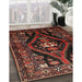 Traditional Sienna Brown Persian Rug in Family Room, tr53