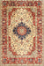 Traditional Fire Brick Red Medallion Rug, tr542