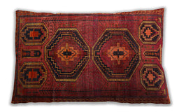 Traditional Classic Rectangular Red Lumbar Throw Pillow, 13 inch by 19 inch, lbtr543