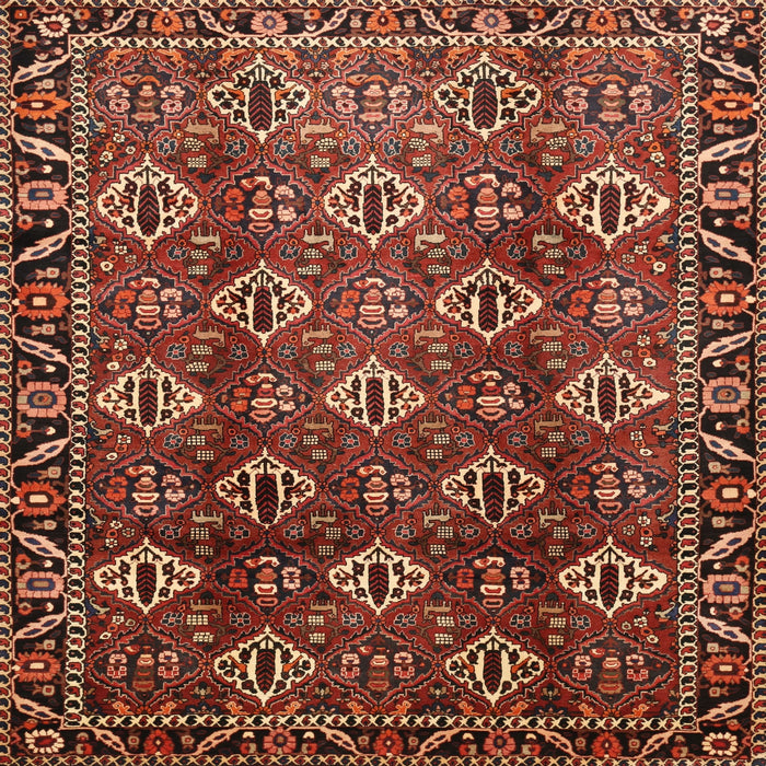 Square Traditional Crimson Red Persian Rug, tr544