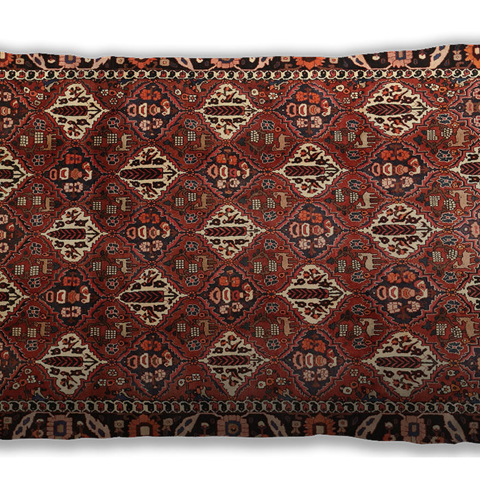 Traditional Classic Rectangular Crimson Red Lumbar Throw Pillow, 13 inch by 19 inch, lbtr544