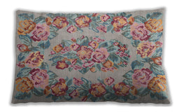 Traditional Classic Rectangular Orange Salmon Pink Lumbar Throw Pillow, 13 inch by 19 inch, lbtr546