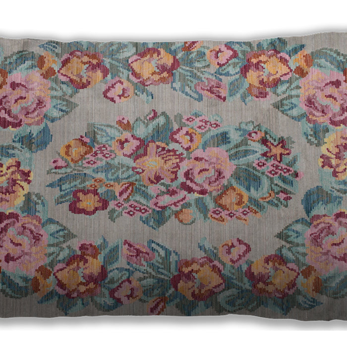 Traditional Classic Rectangular Orange Salmon Pink Lumbar Throw Pillow, 13 inch by 19 inch, lbtr546