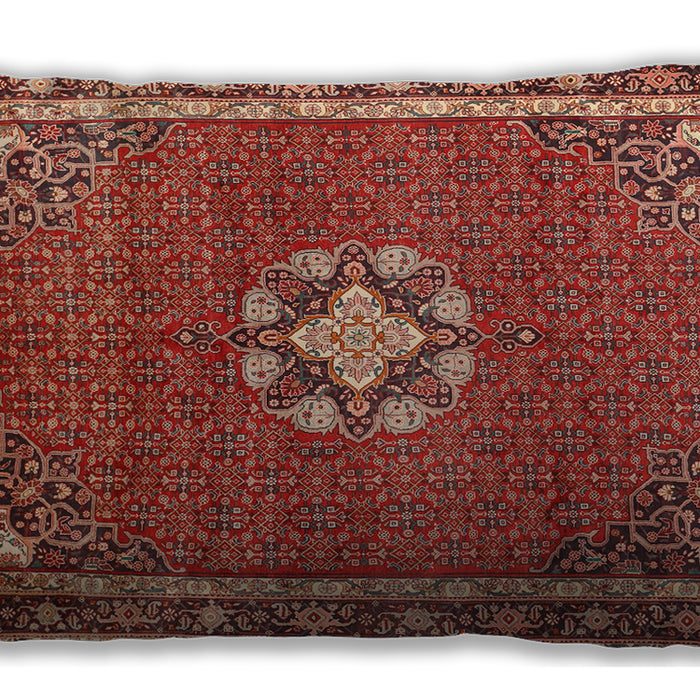 Traditional Classic Rectangular Sunrise Orange Lumbar Throw Pillow, 13 inch by 19 inch, lbtr547