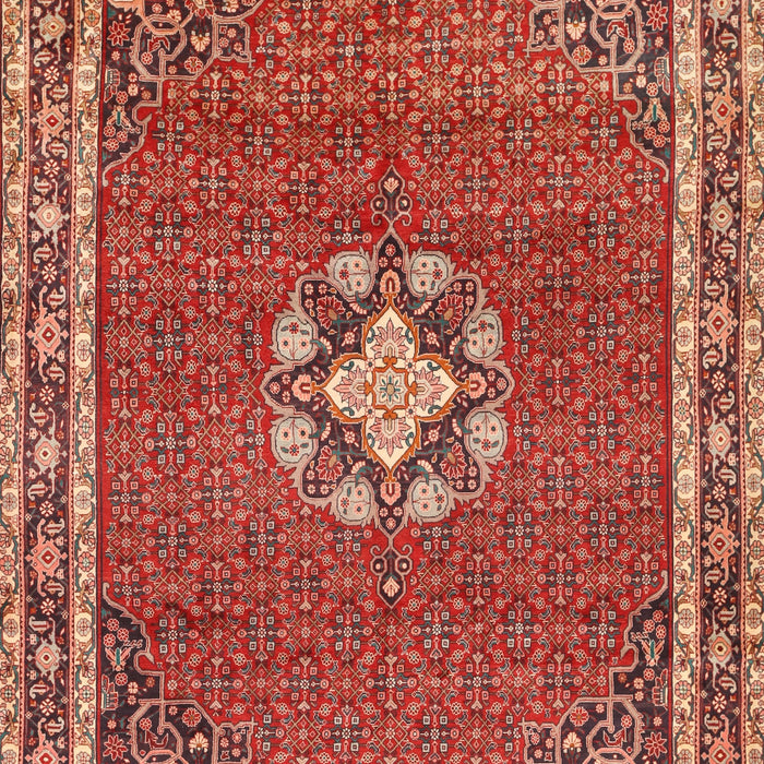 Traditional Sunrise Orange Medallion Rug, tr547