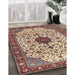 Machine Washable Traditional Brown Red Rug in a Family Room, wshtr548