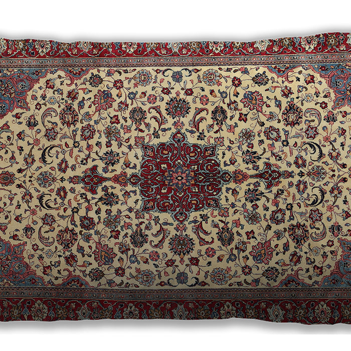 Traditional Classic Rectangular Brown Red Lumbar Throw Pillow, 13 inch by 19 inch, lbtr548