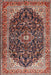 Traditional Saffron Red Medallion Rug, tr549