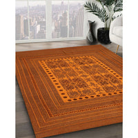 Traditional Orange Red Southwestern Rug, tr54