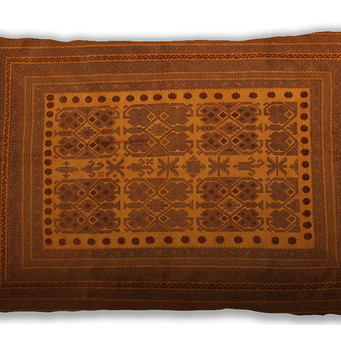 Traditional Classic Rectangular Orange Red Orange Lumbar Throw Pillow, 13 inch by 19 inch, lbtr54