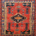 Square Traditional Dark Gold Brown Persian Rug, tr550