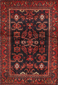 Machine Washable Traditional Sepia Brown Rug, wshtr552