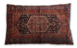 Traditional Classic Rectangular Saffron Red Lumbar Throw Pillow, 13 inch by 19 inch, lbtr553