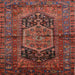 Square Traditional Saffron Red Persian Rug, tr553