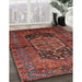 Traditional Saffron Red Persian Rug in Family Room, tr553