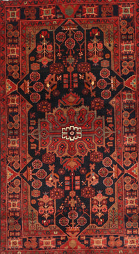 Machine Washable Traditional Tomato Red Rug, wshtr554