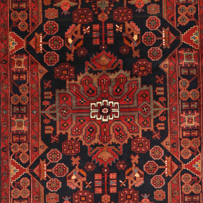 Machine Washable Traditional Tomato Red Rug, wshtr554
