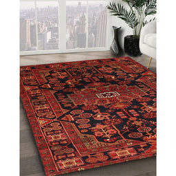 Traditional Red Persian Rug in Family Room, tr554