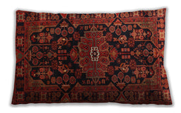 Traditional Classic Rectangular Tomato Red Lumbar Throw Pillow, 13 inch by 19 inch, lbtr554