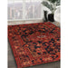 Traditional Red Persian Rug in Family Room, tr554